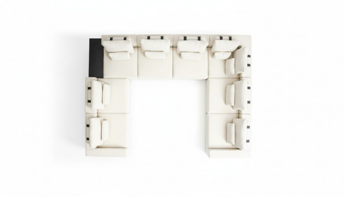 Textiel U-vormige bankstellen Woonkamer Design Hoekbank Bankstellen Bank.