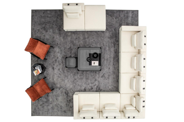 Sofagroep L-vormige designer gestoffeerde bank ontwerp fauteuil gestoffeerd meubilair hoekbank.