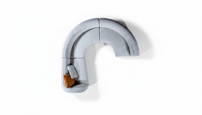 Ronde hoekbank U-vorm Bank Bekleding Hoekbank Set Modulaire Zitgroep