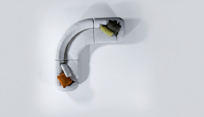 Textielbank Moderne L-vormige Bank Woonkamer Designer Bankstellen