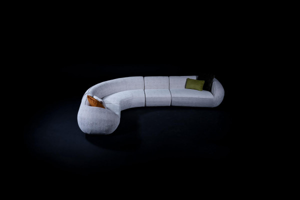 Grijze loungeset Designer loungeset Gestoffeerde meubels Banken Bank