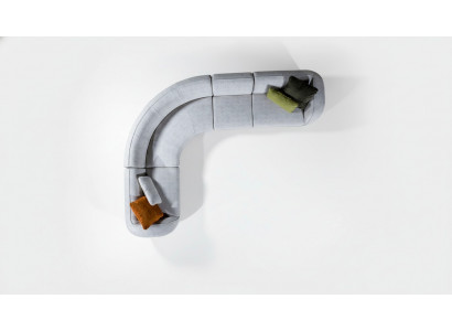 Grijze loungeset Designer loungeset Gestoffeerde meubels Banken Bank