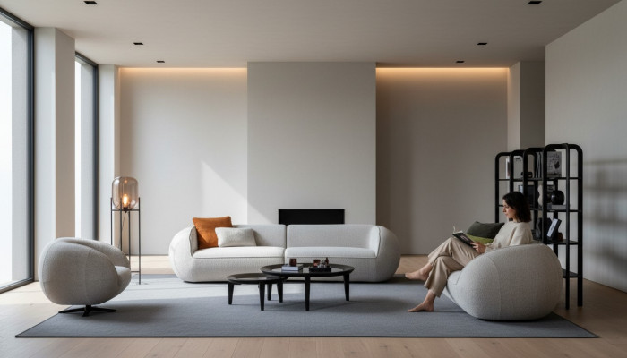 Sofaset Driepersoons fauteuil Moderne woonkamermeubels Gestoffeerde bankstel