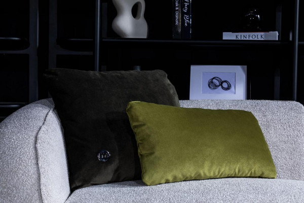 Grijze bankstel, driezitter fauteuil set, gestoffeerde meubels, luxe design.