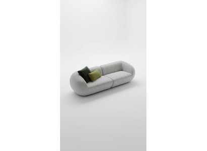Grijze bankstel, driezitter fauteuil set, gestoffeerde meubels, luxe design.