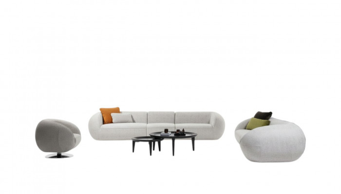 Luxe loungeset bankstel set vijfzits driepersoons fauteuil set modern