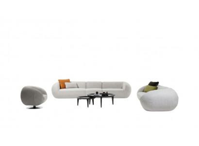 Luxe loungeset bankstel set vijfzits driepersoons fauteuil set modern