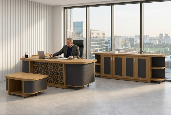 Compleet kantoormeubilair Tafel Werkkamermeubelen Designer Set Bureau