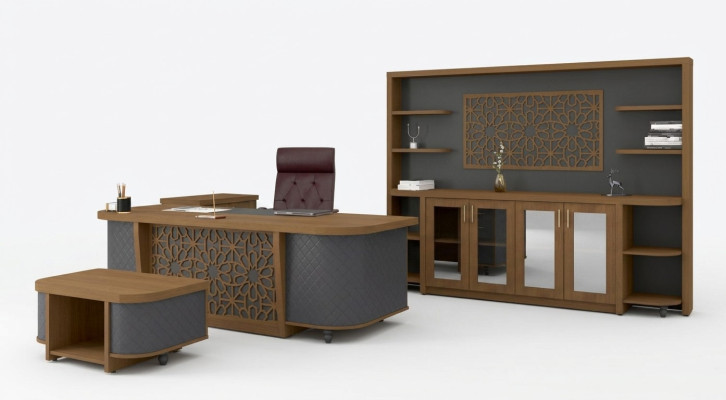 Ontwerper kantoorinrichting thuiskantoor meubels luxe set bureau 4-delig