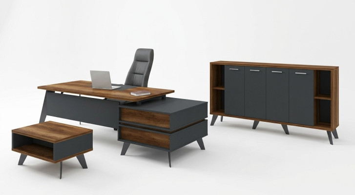 Kantoormeubel Compleet Set 3-delig Kantoorartikelen Bureau Kast