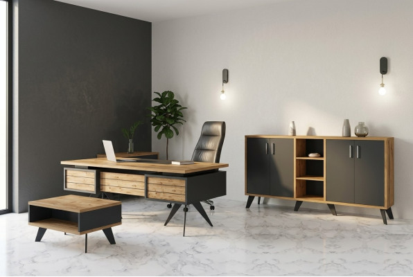 Grote kantoorset bureaumeubelen bureau ladekast tafel