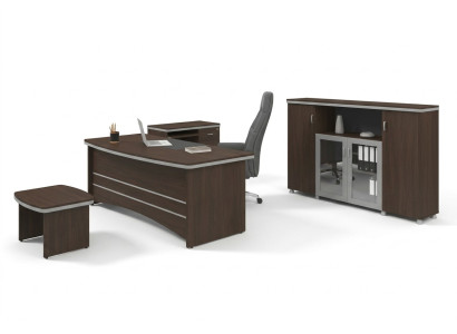 Modern kantoorset bureau kast bijzettafels Compleet 4-delig.