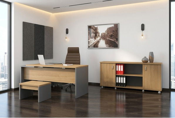 Hoekbureau Archiefkast Salontafel Kantoorinrichting Modern Stijl