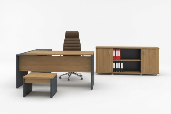 Hoekbureau Archiefkast Salontafel Kantoorinrichting Modern Stijl