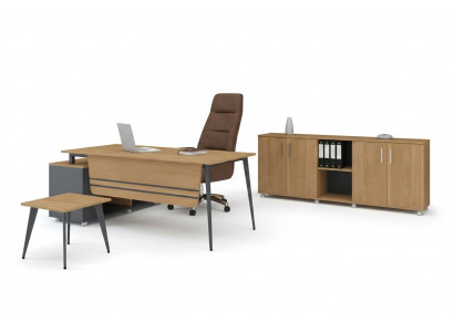 Werkkamerset Nieuwe salontafel Modern design Hoekbureau 3 delig
