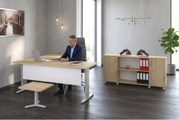 Hoekbureau Kantoor Werkkamer Modern Compleet Set Meubels 3-delig