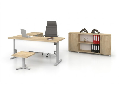 Hoekbureau Kantoor Werkkamer Modern Compleet Set Meubels 3-delig