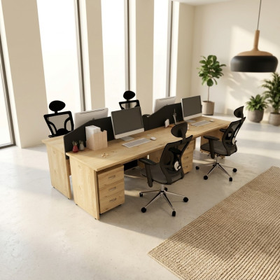 Grote houten bureau thuiskantoor computertafel moderne kantoormeubelen