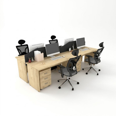 Grote houten bureau thuiskantoor computertafel moderne kantoormeubelen