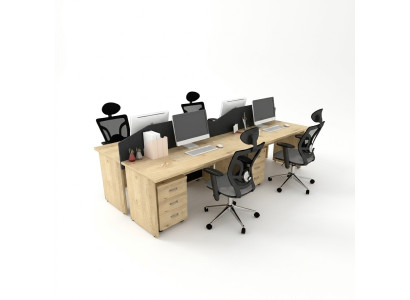 Grote houten bureau thuiskantoor computertafel moderne kantoormeubelen