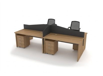 Houten meubilair Kantoorinrichting Groot bureau Design Thuiskantoor