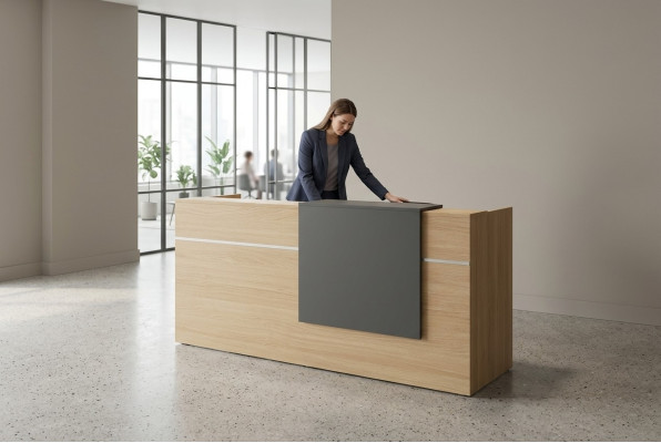 Receptiebalie Kantoormeubilair Hout Werkkamer Modern Nieuw Kantoor