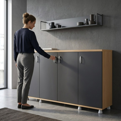 Kast kantoormeubelen werkkamer hout kantoorkast plank dossierkast