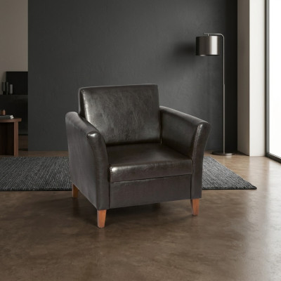Fauteuil zwart kantoor kantoor werkkamer kantoormeubilair textiel nieuw