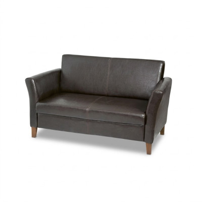 Zwarte tweezits kantoorbank couch.