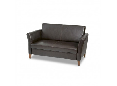 Zwarte tweezits kantoorbank couch.