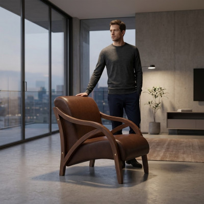 Moderne bruine fauteuil Kantoor meubels Fauteuil Kantoorinrichting