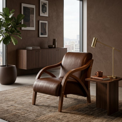 Moderne bruine fauteuil Kantoor meubels Fauteuil Kantoorinrichting