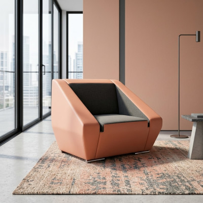Oranje luxe fauteuil kantoor meubels ontwerper bureaustoel