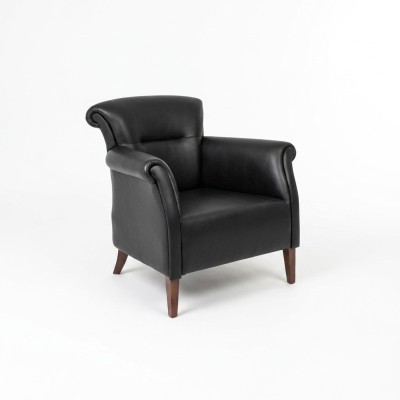 Zwarte fauteuil Kantoorinrichting Luxe design zetel met bekleding Eenpersoonsstijl