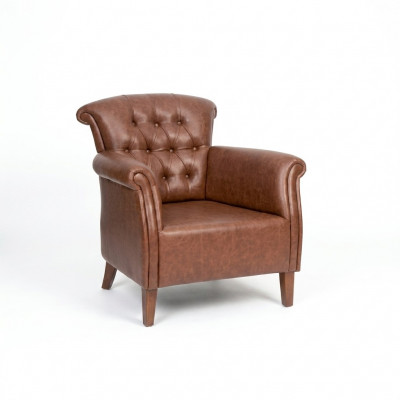 Ontwerper fauteuil bruin Luxe Chesterfield meubels Luxe kantoor directiestoel