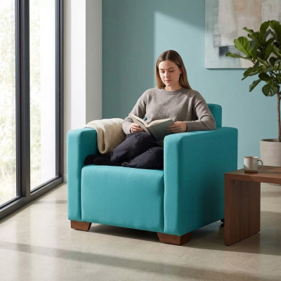 Fauteuil Kantoor Blauw Zitkamer Kantoor Meubels Fauteuil Nieuw Textiel