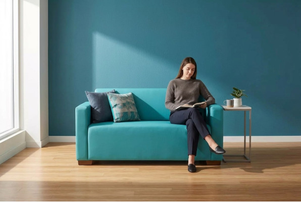 Turquoise tweezitsbankmeubels voor de studeerkamer Moderne bank Luxe bank