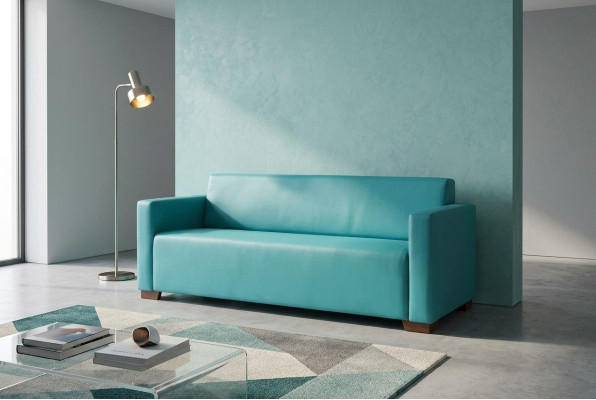 Turkoois driepersoons modern luxe bank kantoormeubelen kantoormeubilair