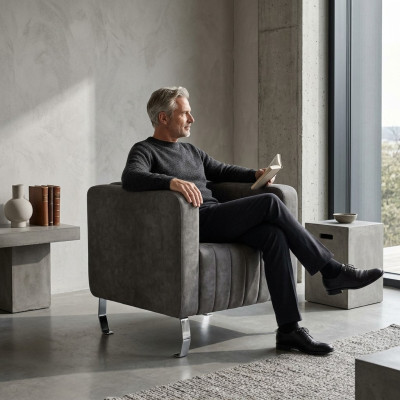 Grijze Fauteuil Modern Design Meubelen Kantoor Nieuw Kantoor Textiel