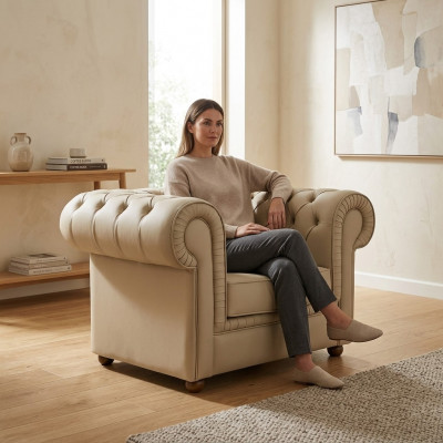 Chesterfield fauteuil Luxe kantoormeubilair Eenpersoons fauteuil Modern