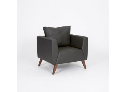 Zwarte fauteuil ontwerp gestoffeerde zitting kantoor thuis nieuw