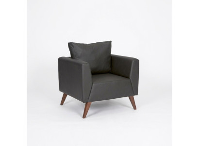 Zwarte fauteuil ontwerp gestoffeerde zitting kantoor thuis nieuw