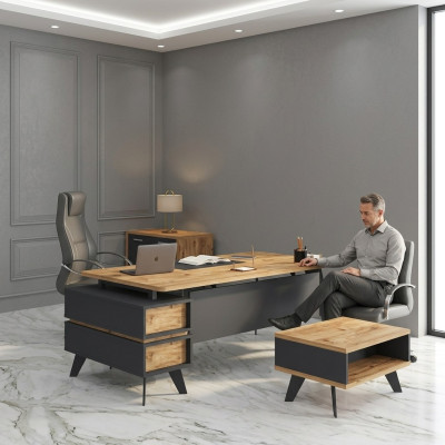 Moderne kantoorschrijftafel, directeur tafel, thuiskantoormeubelen, kantoordesign