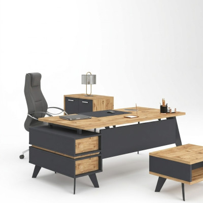 Moderne kantoorschrijftafel, directeur tafel, thuiskantoormeubelen, kantoordesign