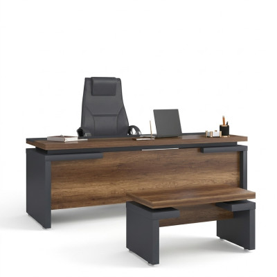 Bruin grijze bureau 220x90cm Luxe tafel Directiebureau Kantoor
