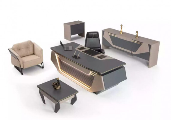 Luxe directeursbureau Tafel xxl 260x100 Designermeubilair Moderne tafels