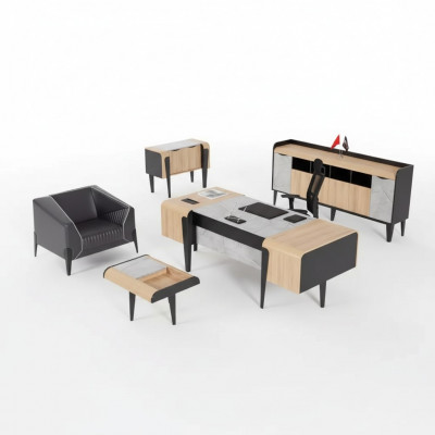 Houten meubels Kantoor meubels Compleet set Bureau Kasten Meubels