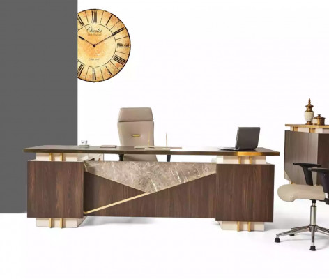 Werkkamermeubelen Hoekbureau Luxe kantoorkast Salontafel 3-delig