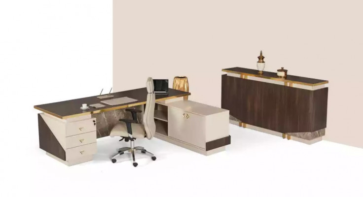 Hoekschrijftafel Luxe roestvrijstalen meubels Kantoor Bureau Nieuw
