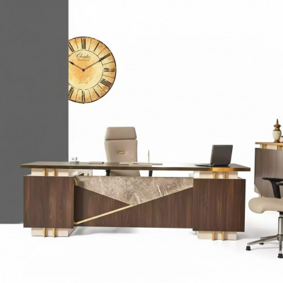 Hoekschrijftafel Luxe roestvrijstalen meubels Kantoor Bureau Nieuw